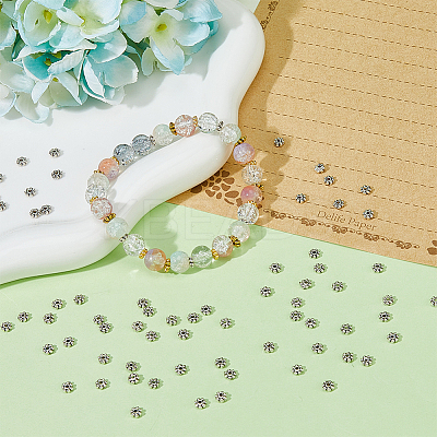 600Pcs Tibetan Style Alloy Daisy Spacer Beads FIND-DC0005-31AS-1