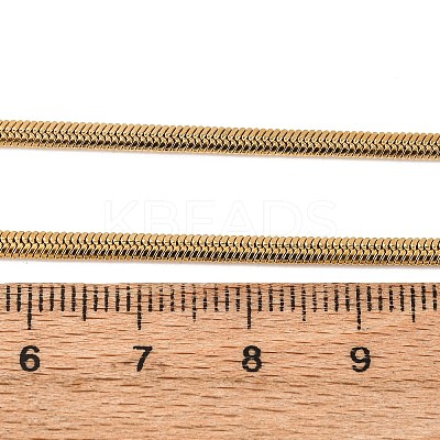 2.5MM 304 Stainless Steel Flat Snake Chain Necklaces NJEW-P338-05G-1