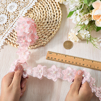 2 Yards Flower Polyester Lace Trim OCOR-CY0002-69D-1