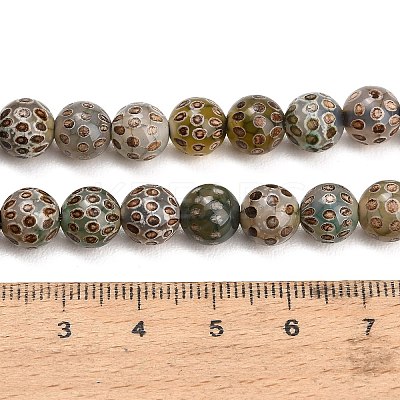 Tibetan Style dZi Beads Strands GG-NH0001-A03-8MM-1