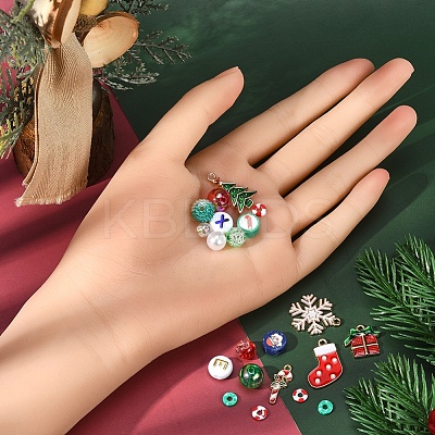 DIY Christmas Bracelet Necklace Making Kit DIY-YW0005-89-1