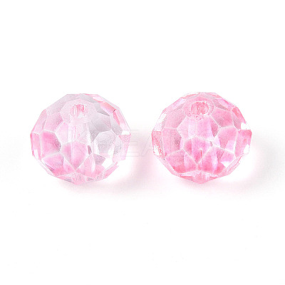 Baking Paint Transparent Glass Beads GLAA-N011-10mm-08-1
