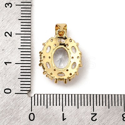 Brass Micro Pave Cubic Zirconia Pendants KK-I360-010G-01-1