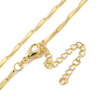Brass Twist Link Chain Necklaces NJEW-B119-10G-1