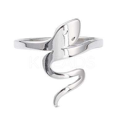 Non-Tarnish 304 Stainless Steel Snake Adjustable Ring for Women RJEW-I097-06P-1
