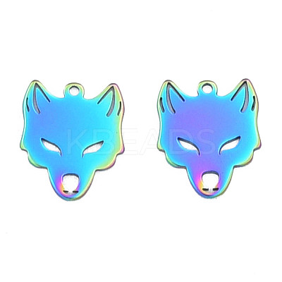 Ion Plating(IP) 201 Stainless Steel Charms STAS-N098-086M-1