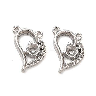 Non-Tarnish 304 Stainless Steel Pendant Rhinestone Settings STAS-F284-23P-1
