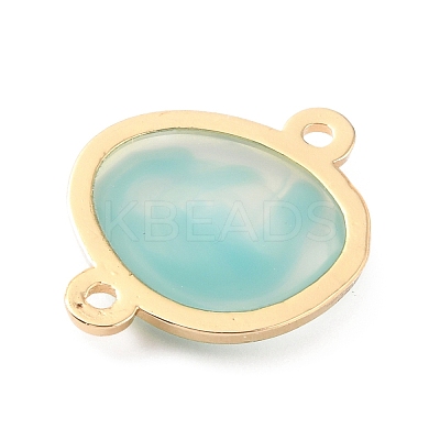 Transparent Evil Eye Resin Connector Charms RESI-WH0021-47E-1