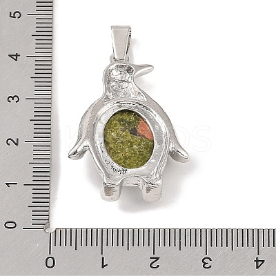 Natural Unakite Pendants G-A224-02P-08-1