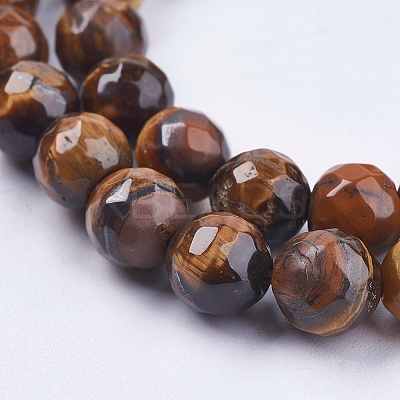 Natural Tiger Eye Round Bead Strands LS-G-R203-8mm-1