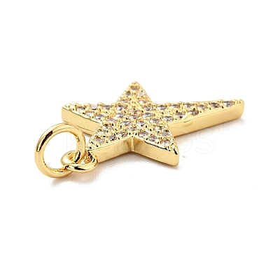 Brass Micro Pave Cubic Zirconia Pendants KK-E015-14G-1