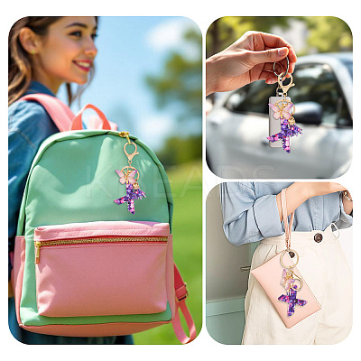 Resin Butterfly Pendant Keychains KEYC-TAC0034-03X-1