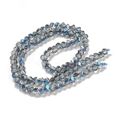 Electroplate Glass Beads Strands GLAA-Q105-04Q-1