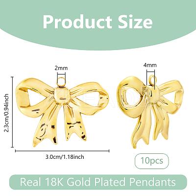 10Pcs Ion Plating(IP) 304 Stainless Steel Pendants STAS-DC0016-58-1