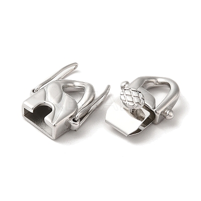 Non-Tarnish 316 Surgical Stainless Steel Twister Clasps STAS-M313-01P-03-1