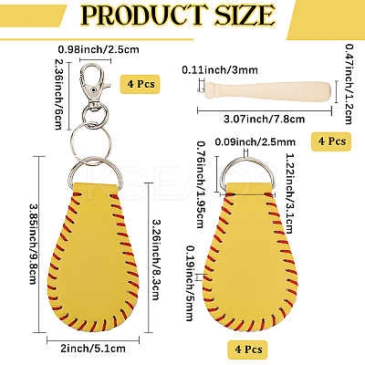 Baseball Theme DIY Luggage Tag Making Kits DIY-CL0002-24B-1