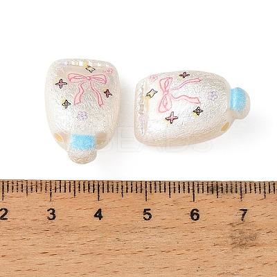 Printed Opaque Acrylic Beads OACR-B054-01M-1