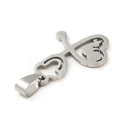 Non-Tarnish 201 Stainless Steel Pendants LS-STAS-D190-09P-1