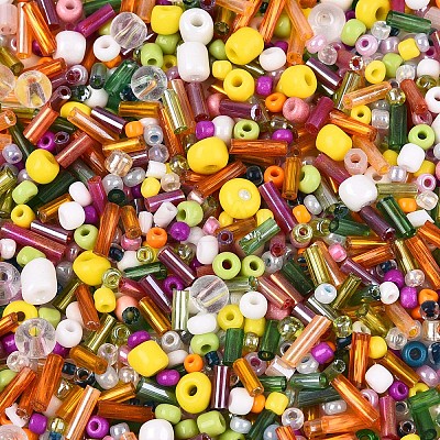 Mixed Electroplate and Non-electroplating Glass Seed Beads GLAA-SZC0007-02C-1