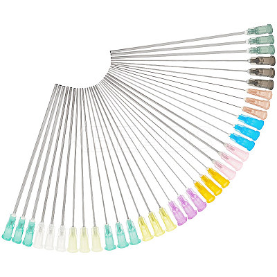 48Pcs 12 Style Plastic & Stainless Steel Fluid Precision Blunt Needle Dispense Tips TOOL-FG0001-19-1