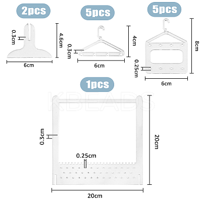1 Set Transparent Acrylic Earring Hanging Display Stands EDIS-FH0001-09-1