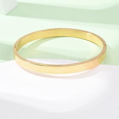 304 Stainless Steel Hinged Bangles for Women BJEW-B161-09G-1