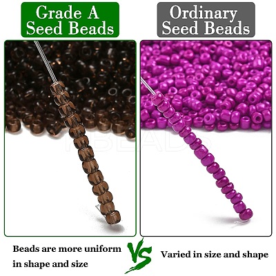 FGB 8/0 Grade A Round Glass Seed Beads SEED-Q006-3mm-F28-1