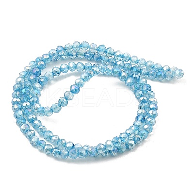 Spray Painted Imitation Jade Glass Beads Strands GLAA-P058-01A-02-1