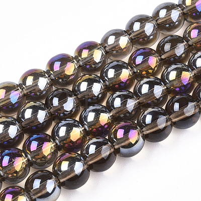 Electroplate Transparent Glass Beads Strands LS-GLAA-T032-T6mm-AB02-1