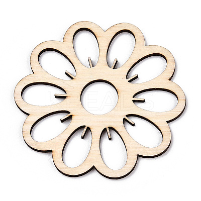 Unfinished Natural Poplar Wood Filigree Joiners Links WOOD-TAC0012-07-1