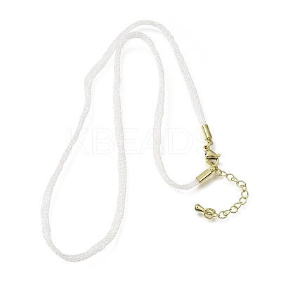 3.5MM Polyester Metallic Cord Braided Cord Necklace Making FB-CBAA152-01G-08-1