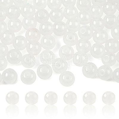 2 Strands Baking Paint Imitation Jade Glass Round Bead Strands DGLA-FS0001-20B-1