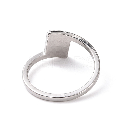 Crystal Rhinestone Square Finger Ring RJEW-D120-14B-P-1