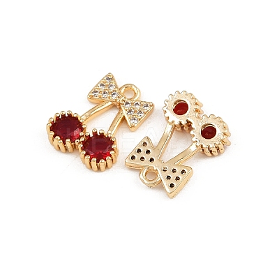 Brass Micro Pave Cubic Zirconia Pendants KK-C115-03F-03G-1