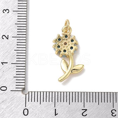 Brass Micro Pave Cubic Zirconia Pendants KK-L268-029G-03-1