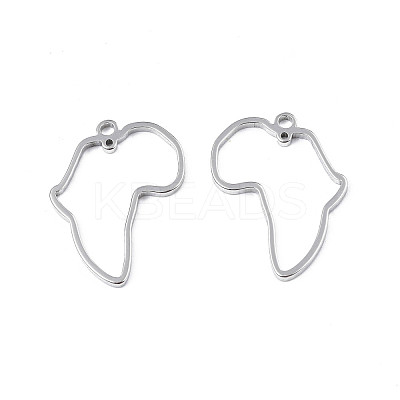 Non-Tarnish Africa Map 201 Stainless Steel Connector Charms STAS-T063-168P-1