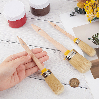 3Pcs 3 Styles PET Paint Brush AJEW-GF0012-86A-1