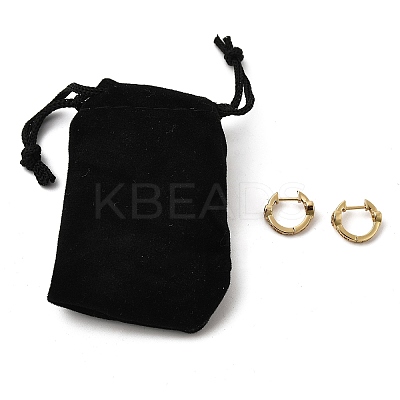 Heart Clear Cubic Zirconia Small Chunky Hoop Earrings for Women EJEW-SZ0002-41-1
