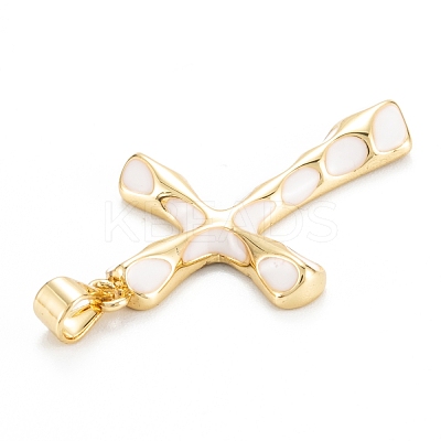 Brass Enamel Pendants KK-M220-06G-E-1