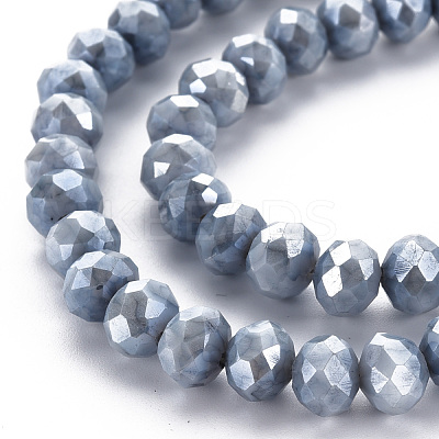 Opaque Baking Paint Glass Beads Strands EGLA-N006-010A-B03-1