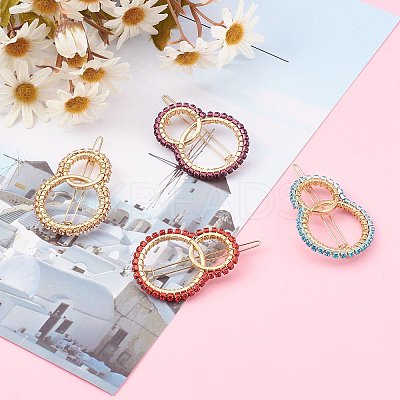 Alloy Hollow Geometric Seed Beads Hair Barrettes PHAR-JH00075-1