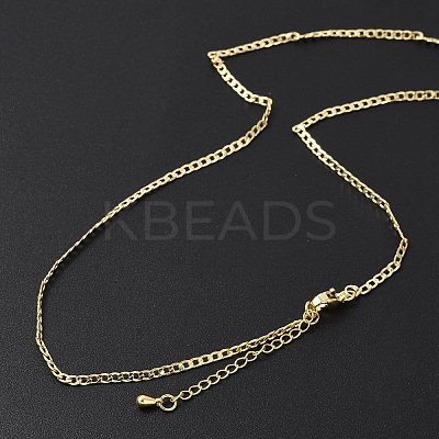 Brass Curb Chains Necklaces for Women NJEW-D302-39G-1
