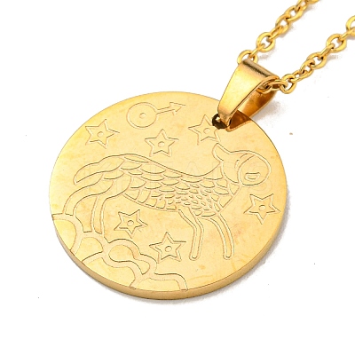 Constellation Pendant Necklaces NJEW-S422-04G-01-1