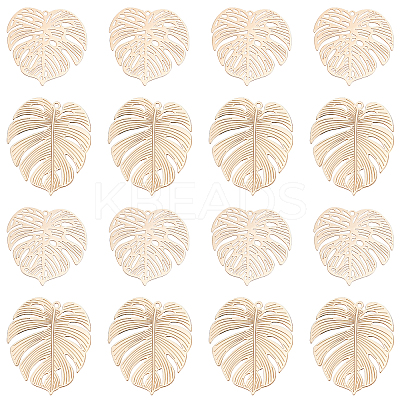 40Pcs 2 Style Brass Pendants KK-DC0001-15-1