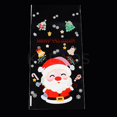Christmas Theme Self-adhesive Plastic Bakeware Bag ABAG-F006-03-1
