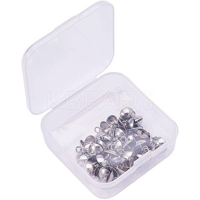 304 Stainless Steel Cup Pearl Peg Bails Pin Pendants STAS-PH0010-32P-1