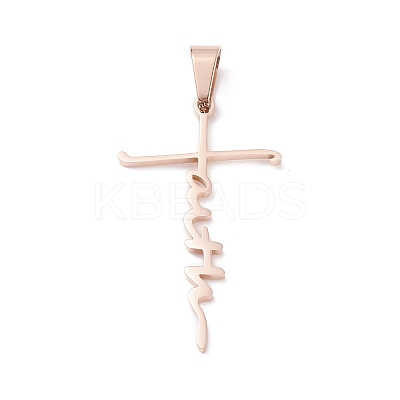 304 Stainless Steel Pendants Ion Plating(IP) STAS-D179-13RG-1