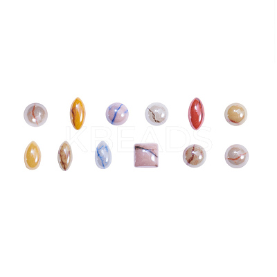 Porcelain Cabochons MRMJ-MSMC001-09-1