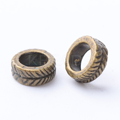 Tibetan Style Alloy European Beads X-TIBE-Q063-166AB-NR-1