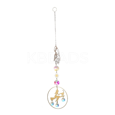 Brass Big Pendant Decorations HJEW-M005-01G-01-1